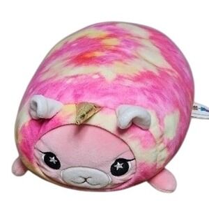 Moosh Moosh Slumber Unicorn Plush Pink Tie-Dye 9" Sparkle Soft Toy Pillow